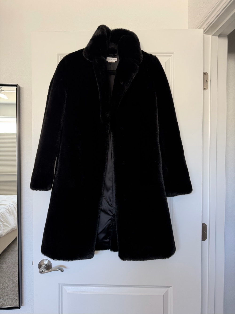 Lovers & Friends Faux Fur Coat Black Size XS